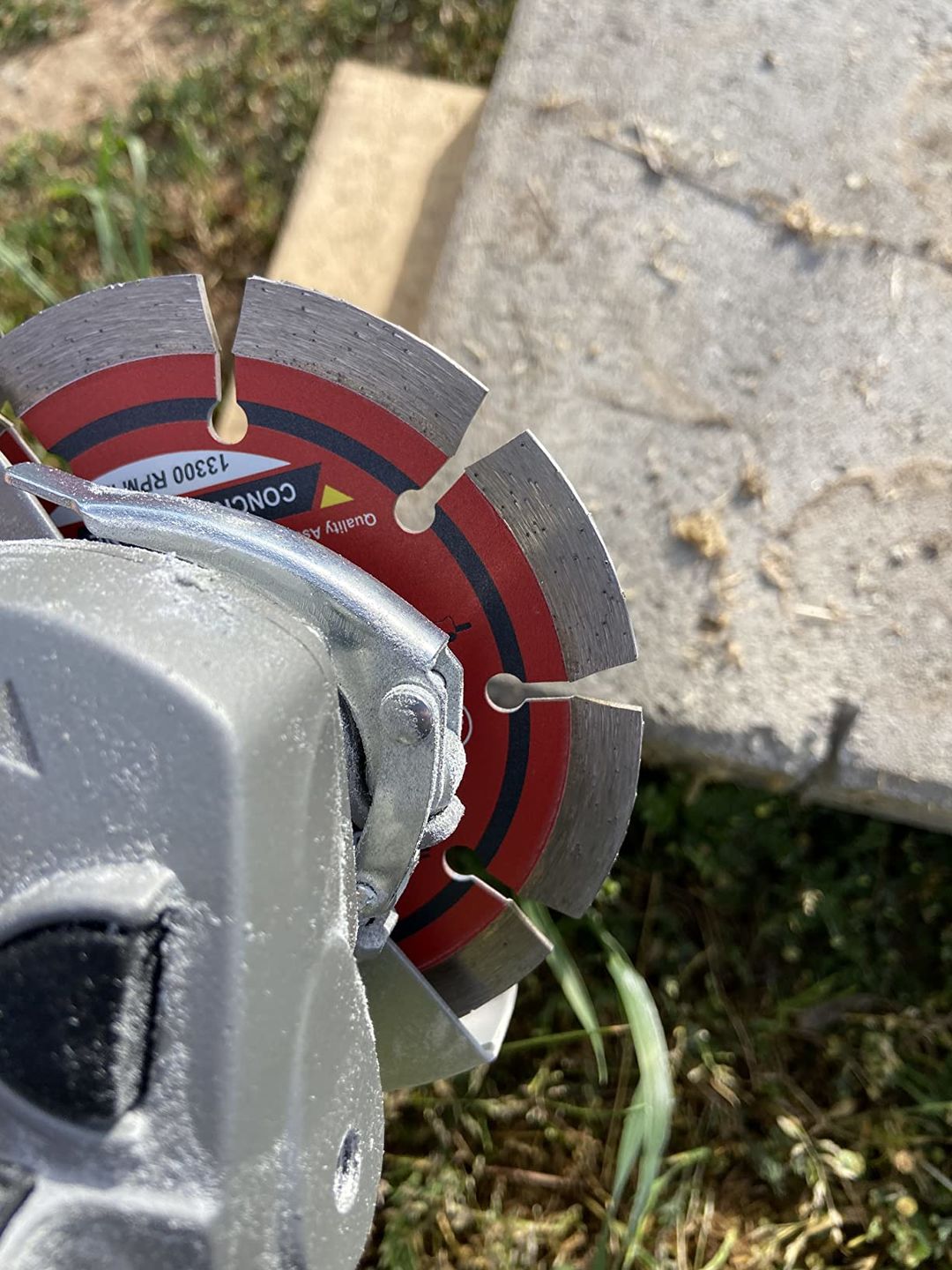 Customer photo review of 4.5/5 in. Segmented Diamond Blade For Concrete/Masonry/Block