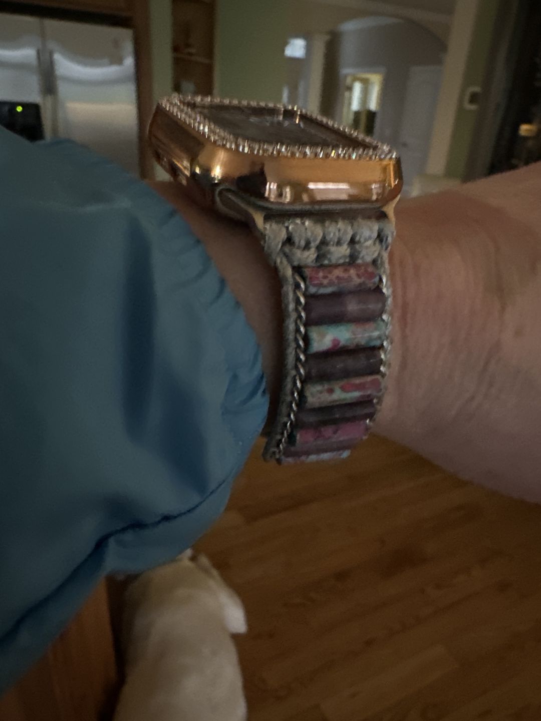 Customer photo review of Serene Imperial Jasper Apple Watch Strap