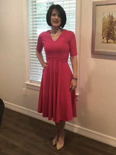 Customer photo review of Brigitte Brianna V-Neck Gala Dress