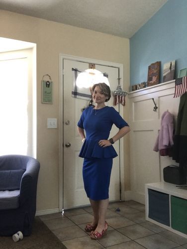 Customer photo review of Brigitte Brianna Peplum Dress