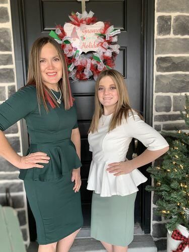Customer photo review of Brigitte Brianna Peplum Dress