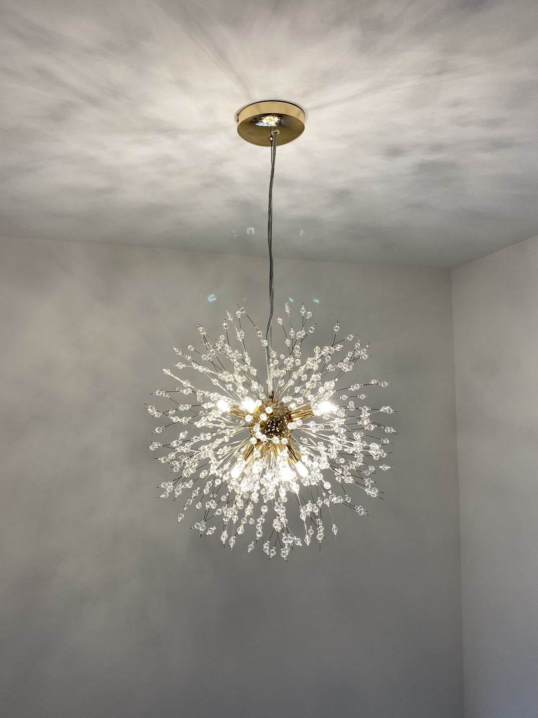 Customer photo review of Luxury 8-Light Sputnik Firework Chandelier
