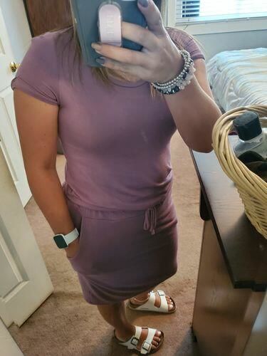 Customer photo review of Brigitte Brianna Baseball Tee Dress