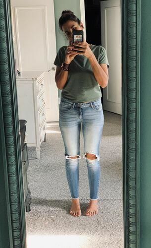 Customer photo review of Brigitte Brianna Ruched Turtleneck