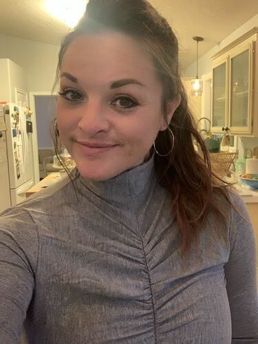 Customer photo review of Brigitte Brianna Ruched Turtleneck