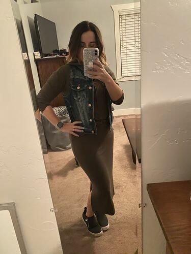 Customer photo review of Brigitte Brianna Runaround Skirt