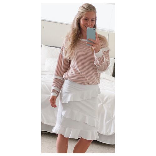 Customer photo review of Brigitte Brianna Ruffle Skirt