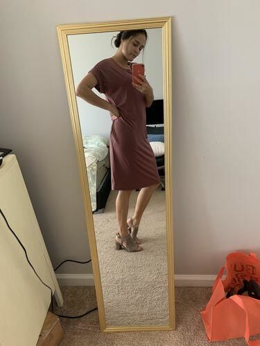 Customer photo review of Brigitte Brianna Pocket Tee Dress