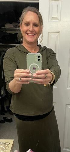 Customer photo review of Brigitte Brianna Runaround Skirt