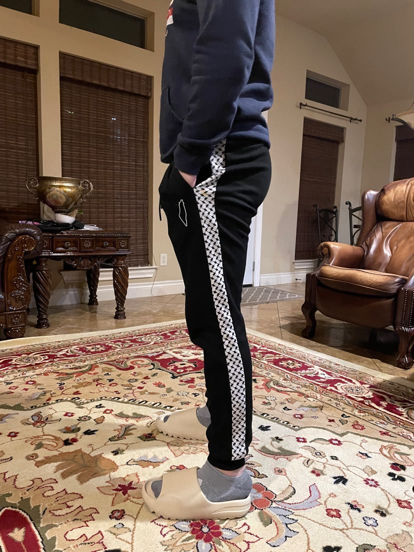 Customer photo review of BLACK KUFIYA JOGGERS
