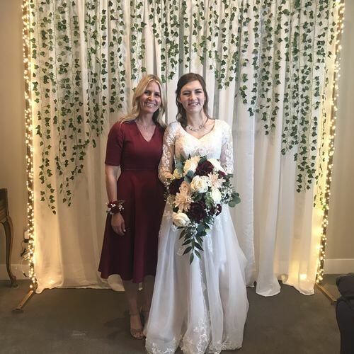 Customer photo review of Brigitte Brianna V-Neck Gala Dress