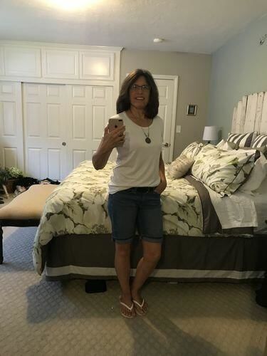 Customer photo review of Brigitte Brianna Favorite Basic Tee