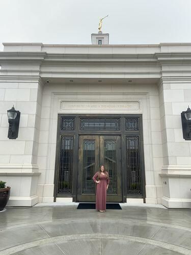 Customer photo review of Brigitte Brianna V-Neck Maxi Dress