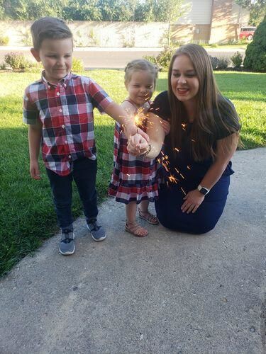 Customer photo review of Brigitte Brianna Pocket Tee Dress