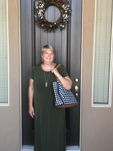 Customer photo review of Brigitte Brianna Pocket Maxi Dress