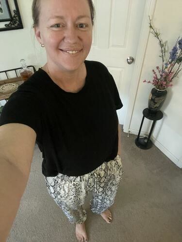 Customer photo review of Brigitte Brianna Motion Tee