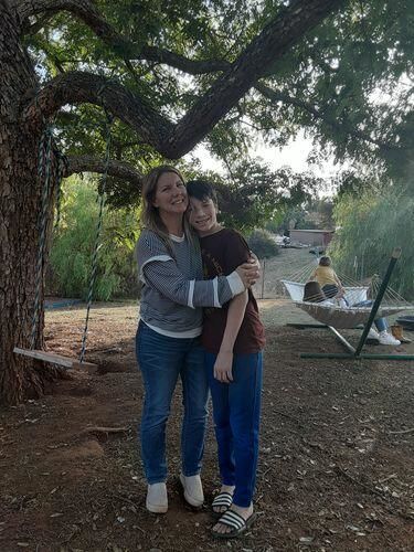 Customer photo review of Brigitte Brianna Striped Ruffle Sleeve Sweatshirt