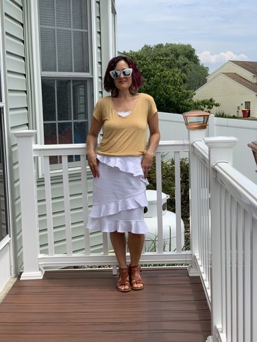 Customer photo review of Brigitte Brianna Ruffle Skirt