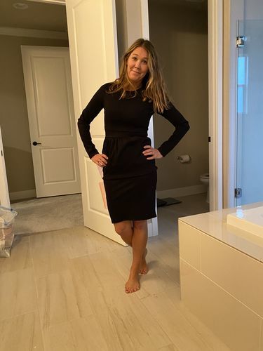 Customer photo review of Brigitte Brianna Pocket Front Dress