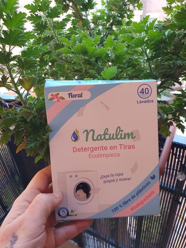 Customer photo review of Eco-Tiras de Detergente 40 lavados Natulim