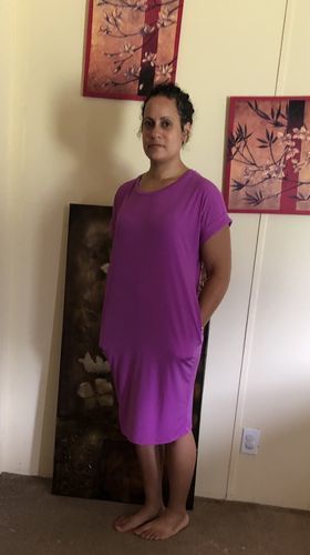 Customer photo review of Brigitte Brianna Pocket Tee Dress