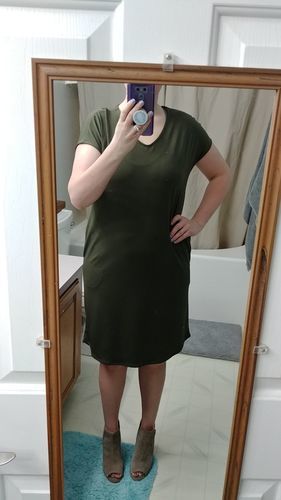 Customer photo review of Brigitte Brianna Day-to-Day Pocket Dress