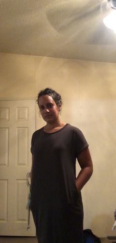 Customer photo review of Brigitte Brianna Pocket Tee Dress