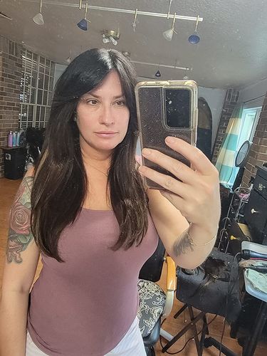 Customer photo review of Remy Clip In Moresoo Human Hair Extensions Soft Hair Balayage Color(#2/6/2)