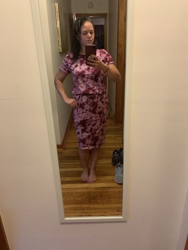 Customer photo review of Brigitte Brianna Baseball Tee Dress