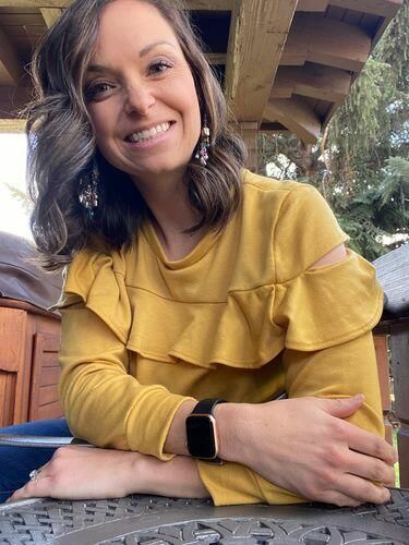 Customer photo review of Brigitte Brianna Ruffle Sweatshirt