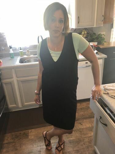 Customer photo review of Brigitte Brianna Overall Dress