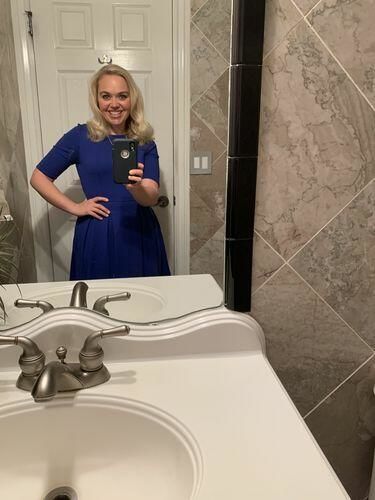 Customer photo review of Brigitte Brianna Swing Dress