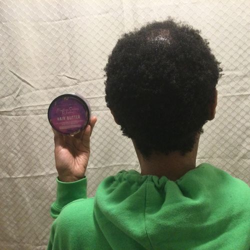 Customer photo review of Moisture Sealing Whipped Hair Butter