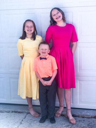 Customer photo review of Brigitte Brianna Swing Dress