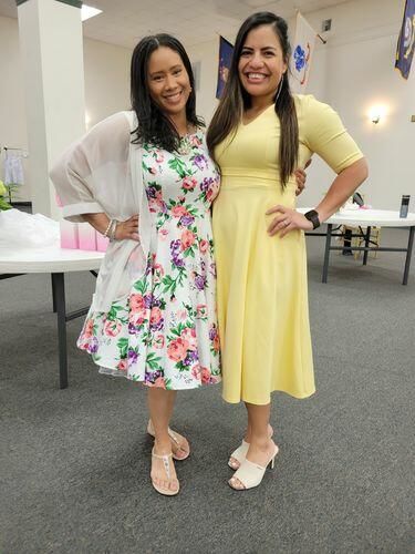 Customer photo review of Brigitte Brianna V-Neck Gala Dress