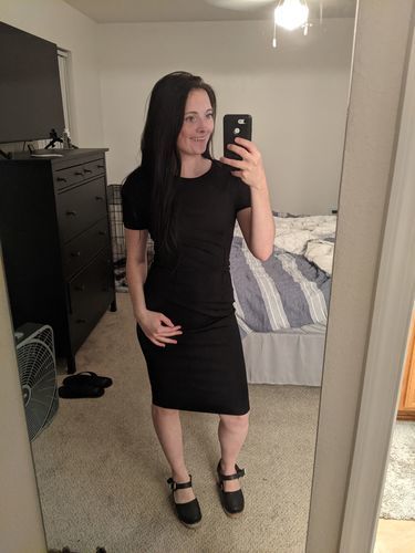 Customer photo review of Brigitte Brianna Little Black Dress