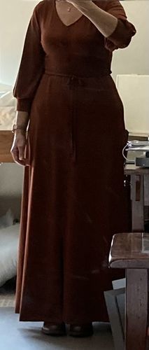 Customer photo review of Brigitte Brianna V-Neck Maxi Dress