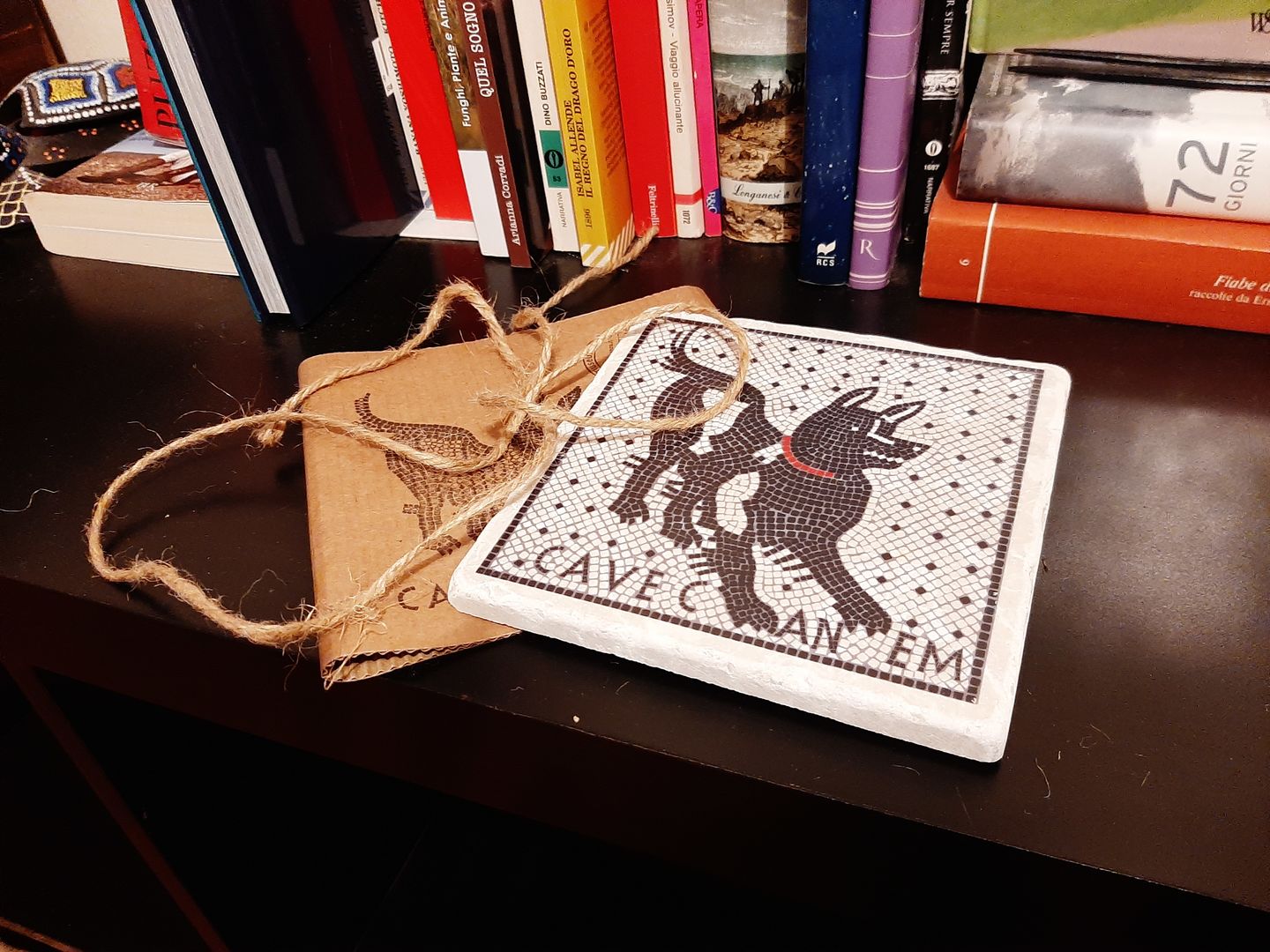 Customer photo review of Cave Canem mosaico di Pompei - mattonella in marmo
