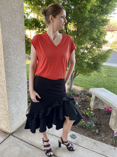 Customer photo review of Brigitte Brianna Frill Skirt *Final Sale*