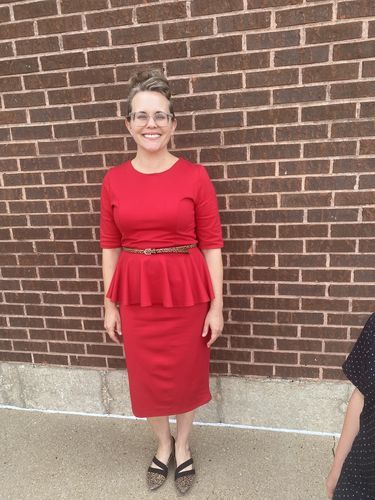 Customer photo review of Brigitte Brianna Peplum Dress