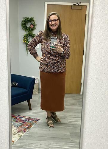 Customer photo review of Brigitte Brianna Runaround Skirt