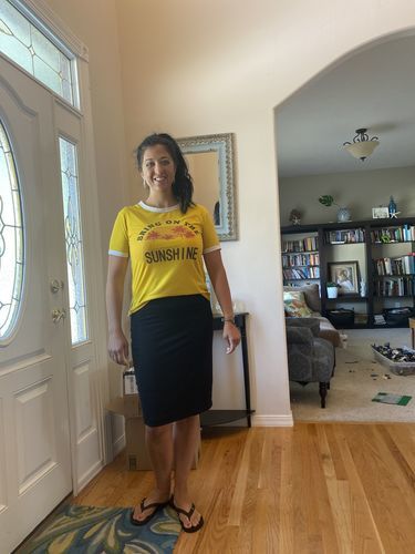 Customer photo review of Brigitte Brianna Jersey Skirt