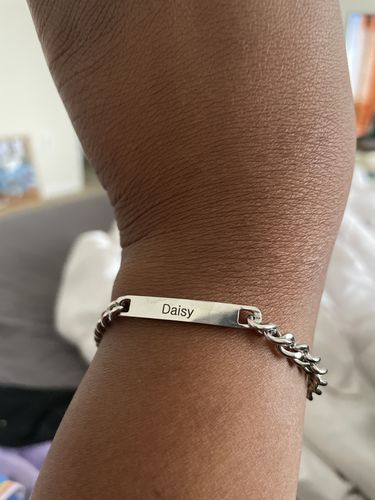 Customer photo review of Engraved Bracelet Set - W/ Eternal Rose Box