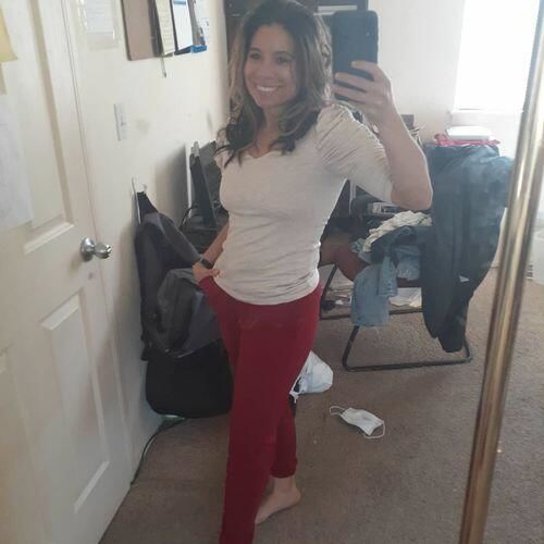 Customer photo review of Brigitte Brianna Ruched Sleeve Top