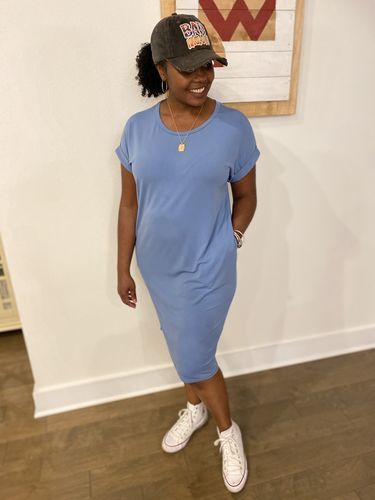 Customer photo review of Brigitte Brianna Pocket Tee Dress