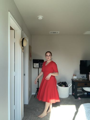 Customer photo review of Brigitte Brianna V-Neck Gala Dress