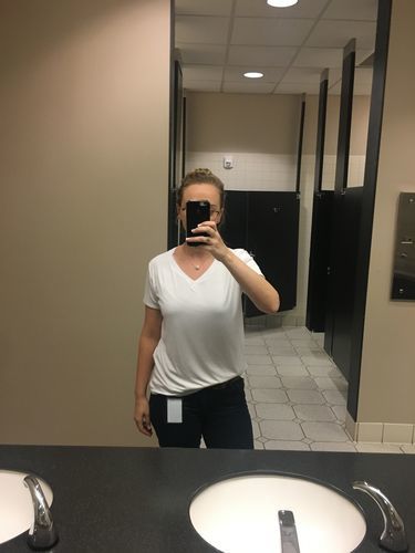 Customer photo review of Brigitte Brianna Favorite V-Neck Basic Tee