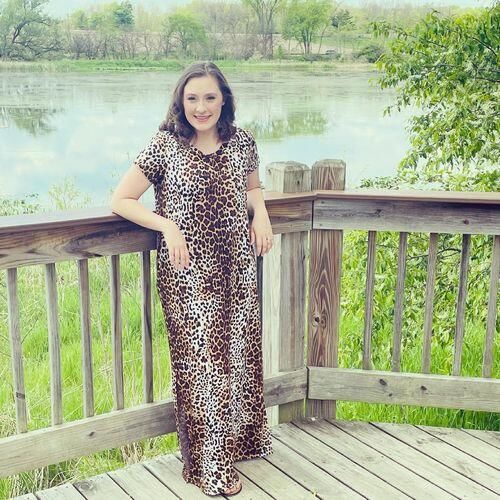 Customer photo review of Brigitte Brianna Pocket Maxi Dress