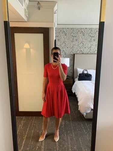Customer photo review of Brigitte Brianna Swing Dress