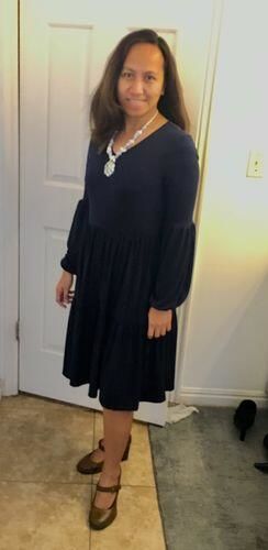 Customer photo review of Brigitte Brianna Ruffle Tier Dress